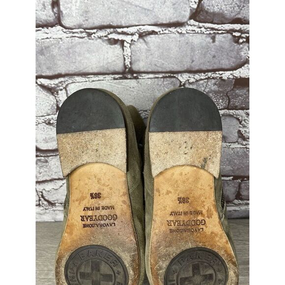 Fiorentini + Baker Goodyear Taupe Suede Side Zip Ankle Boots Women Sz 38.5EU/8M - Picture 7 of 16